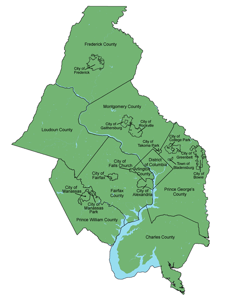 National Capital Region Map